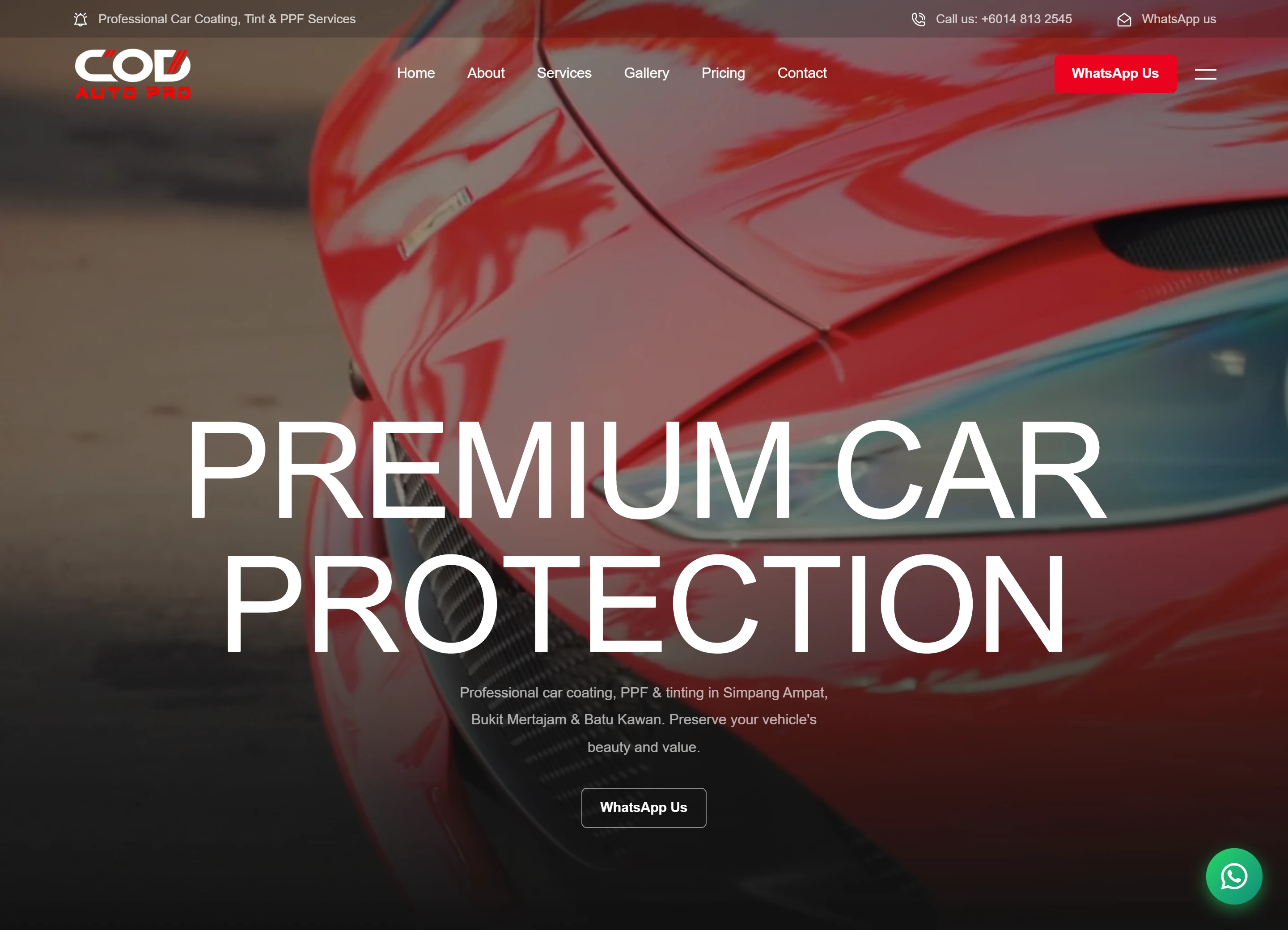 COD Auto Pro website
