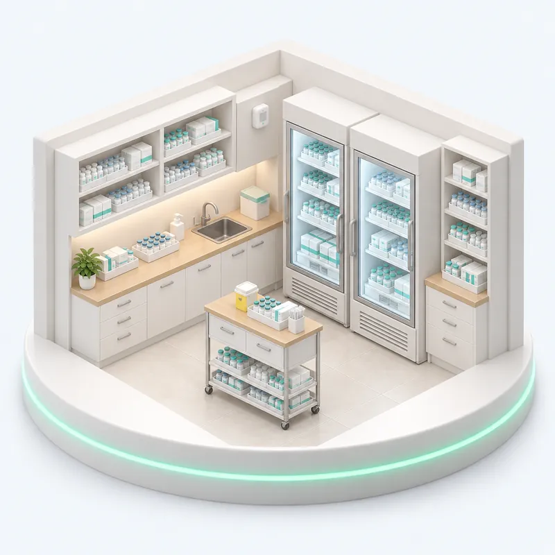 Clinics: illustrated room monitored by Warden