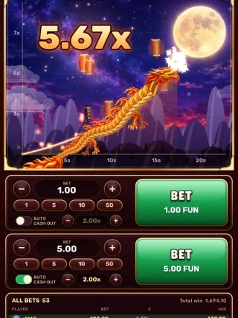 Dragon Ascent, crash game